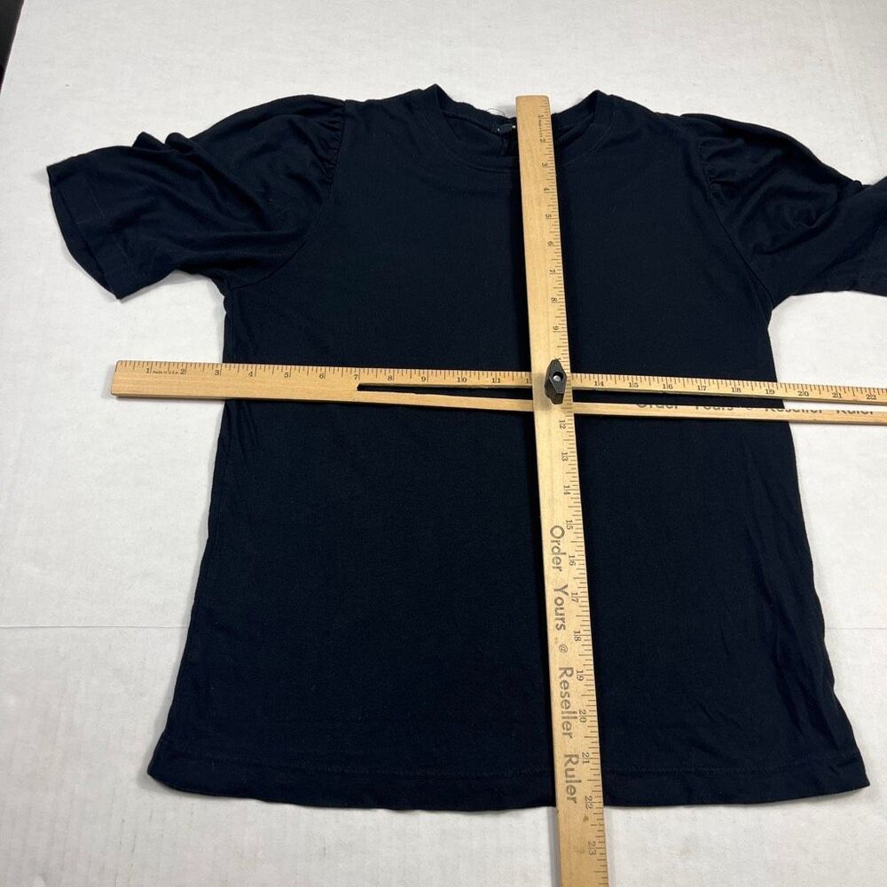 Monrow Basic Tee Black Essential Puff Sleeve T-Sh… - image 6